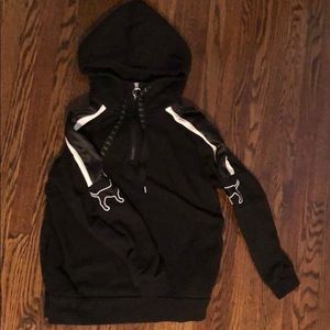 Three quarter zip hoodie